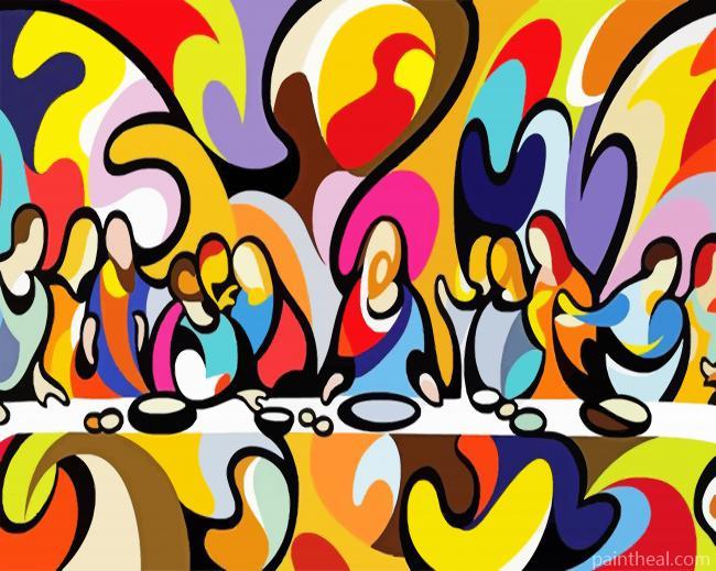 Abstract Last Supper Painting By Numbers Kits