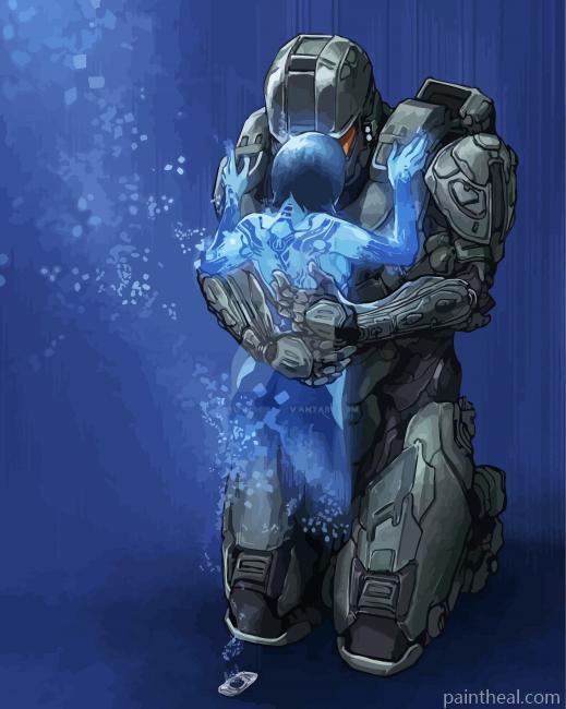 Halo Master Chief and Cortana Painting By Numbers Kits