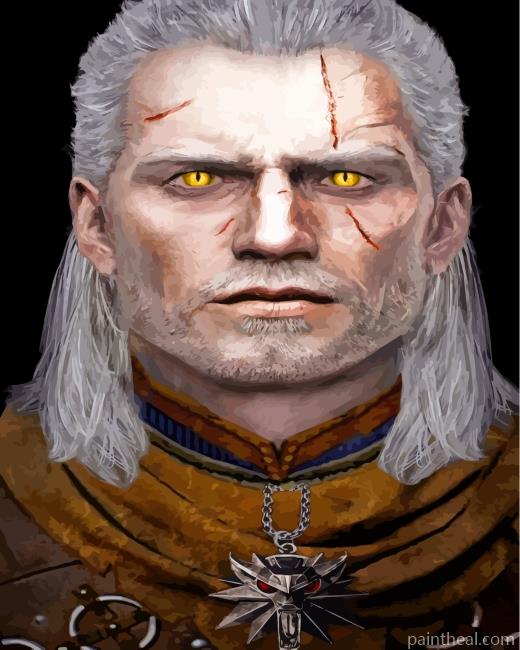 Geralt Of Rivia Illustration Painting By Numbers Kits