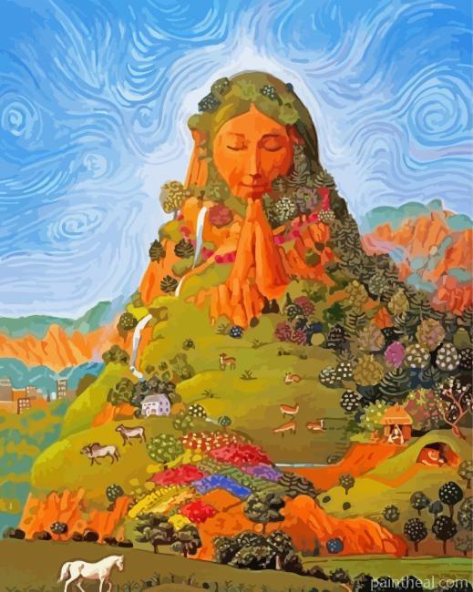 Madretierra Earth Mother Painting By Numbers Kits