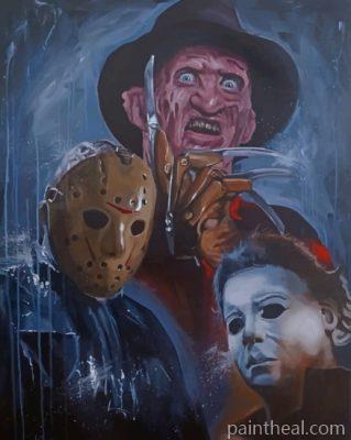Freddy Krueger Mic Hael Myers Painting By Numbers Kits