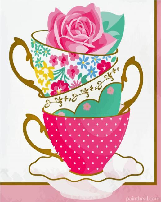 Pinky Cups Painting By Numbers Kits