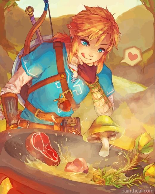 Link Breath Of The Wild Cooking Painting By Numbers Kits