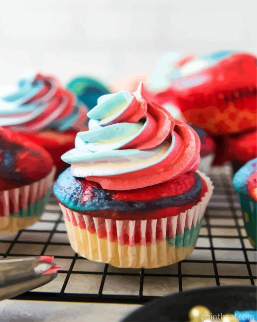 Colorful Cupcakes Painting By Numbers Kits