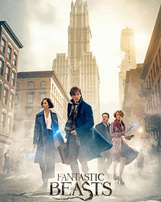 Fantastic Beasts Poster Painting By Numbers Kits