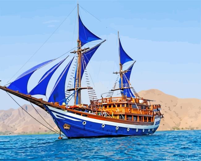 The Blue Ship Painting By Numbers Kits