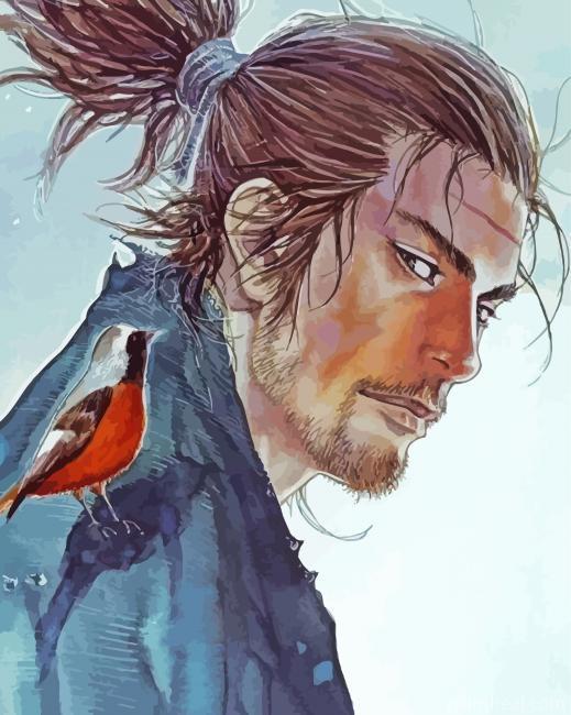 Musashi Miyamoto And Bird Painting By Numbers Kits