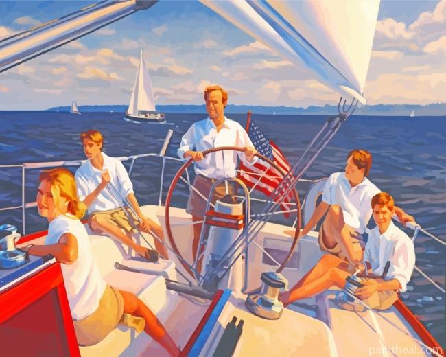 Family Sailing Painting By Numbers Kits