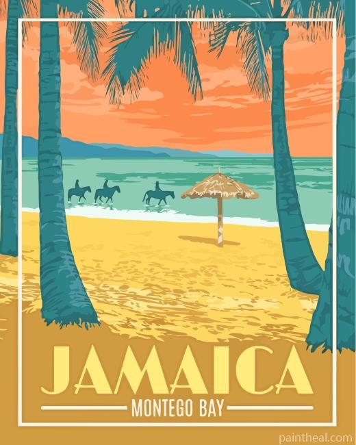 Jamaica Poster Painting By Numbers Kits