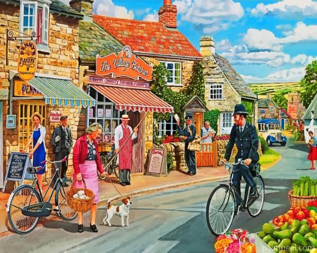 Happy Town Painting By Numbers Kits