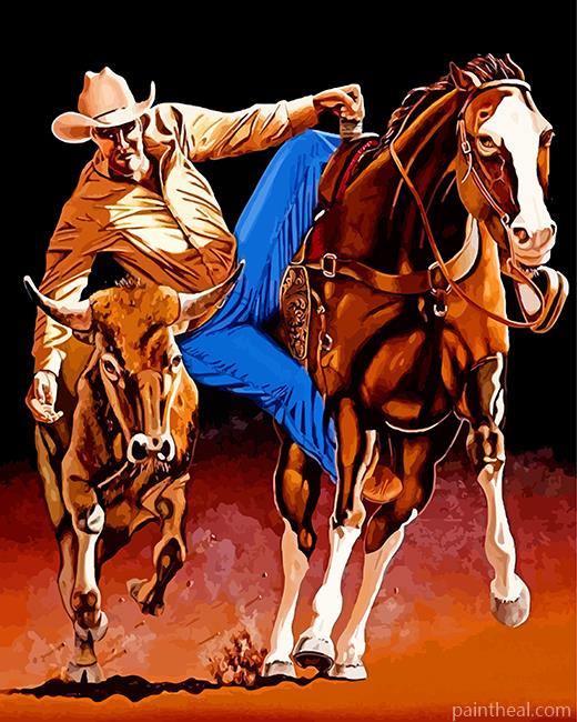 Rodeo Cowboy Painting By Numbers Kits