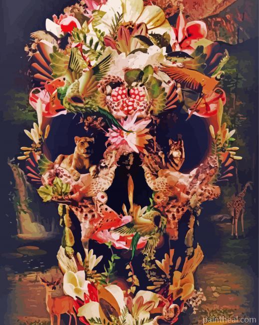 Jungle Skull Painting By Numbers Kits
