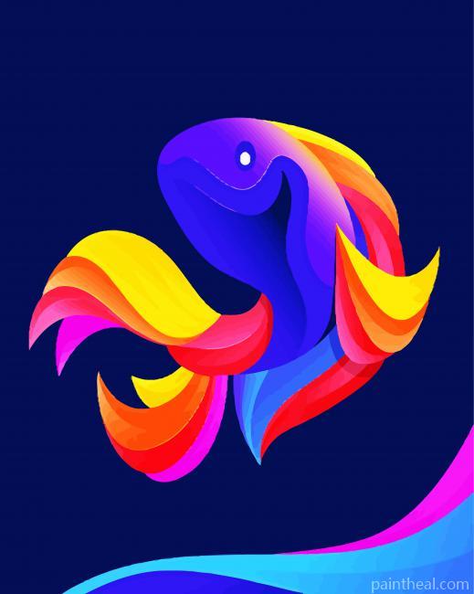 Fish Illustration Painting By Numbers Kits