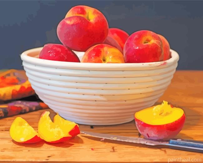 Peaches In Bowl Painting By Numbers Kits