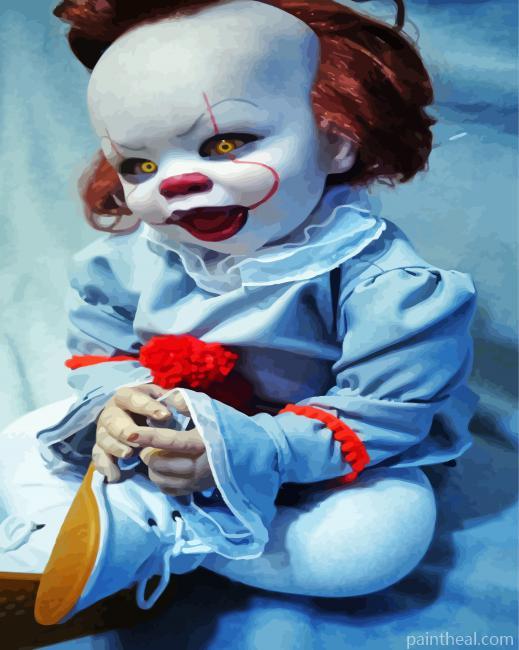 Cute Baby Pennywise Painting By Numbers Kits