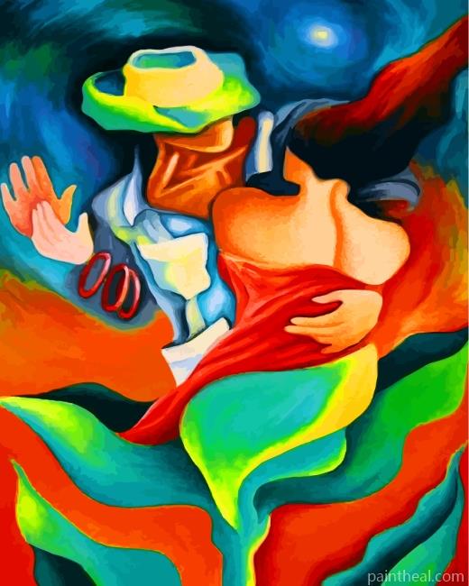 Abstract Dancers Art Painting By Numbers Kits