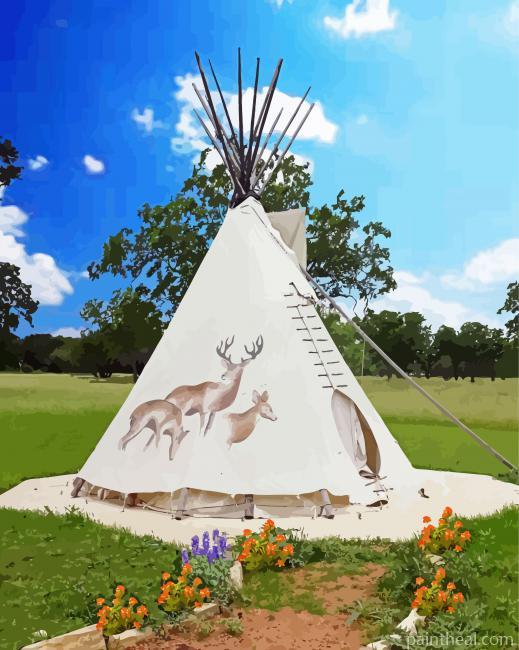 Aesthetic Tepee Painting By Numbers Kits