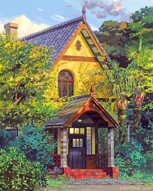 Studio Ghibli House Painting By Numbers Kits