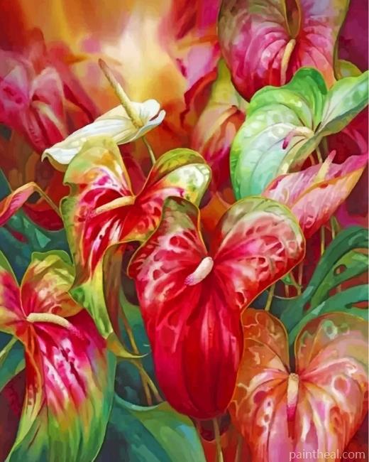 Aesthetic Flowers Painting By Numbers Kits
