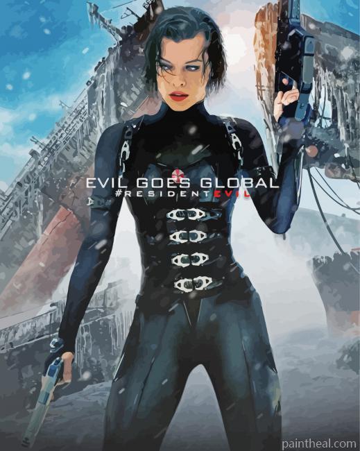 Resident Evil Game Character Painting By Numbers Kits