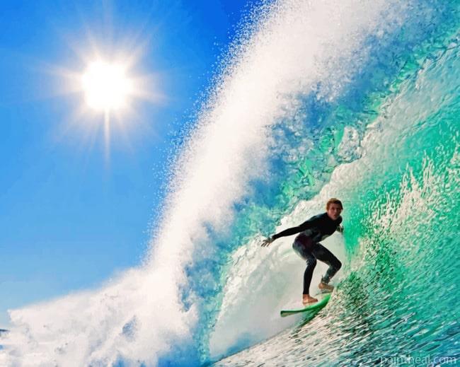 Surfing The Waves Painting By Numbers Kits