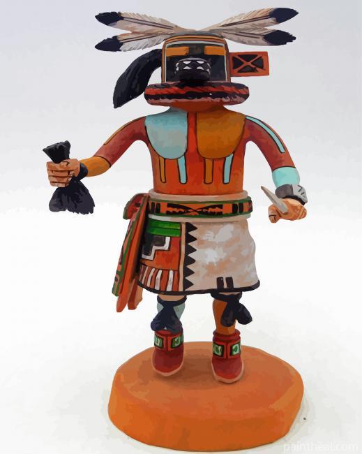 Native American Indian Kachina Painting By Numbers Kits
