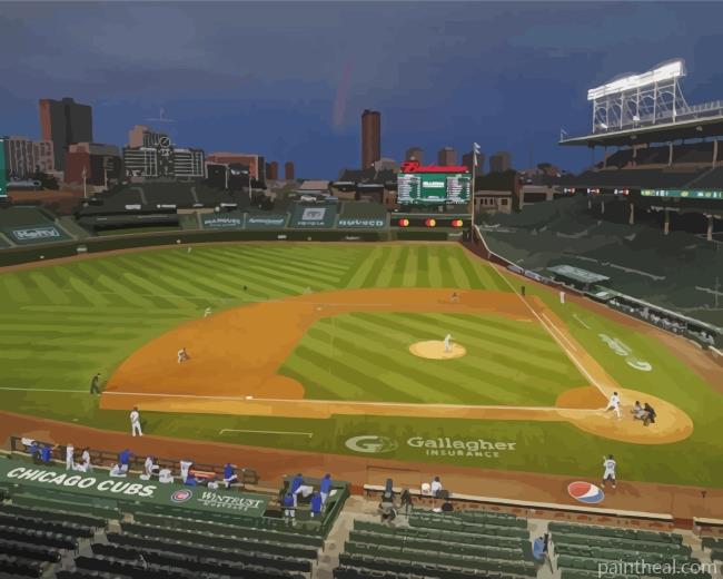 Wrigley Field Chicago Painting By Numbers Kits