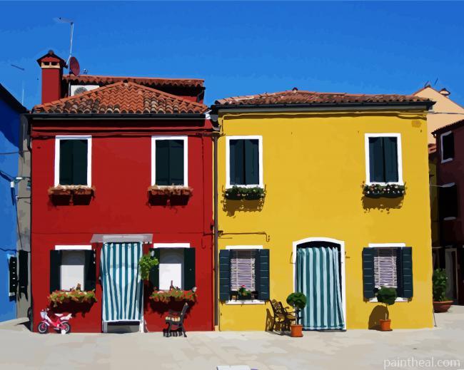 Case Colorate Burano Painting By Numbers Kits