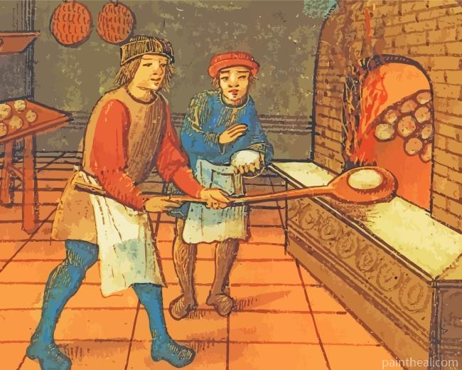 Medieval Baker Painting By Numbers Kits