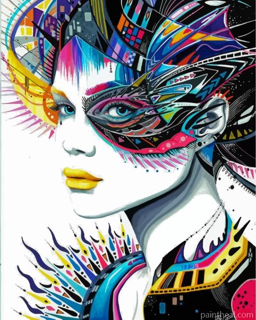 Aesthetic Woman With Yellow Lips Painting By Numbers Kits