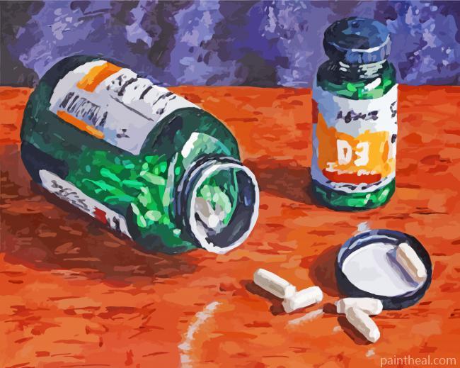 Pill Bottle Painting By Numbers Kits