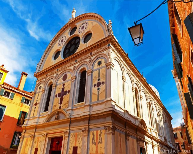 Church Of Santa Maria Dei Miracoli Painting By Numbers Kits