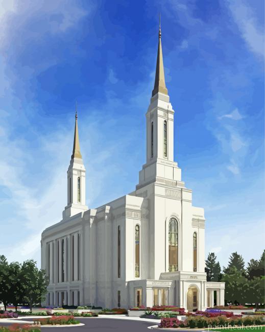 Layton Utah Temple Building Painting By Numbers Kits