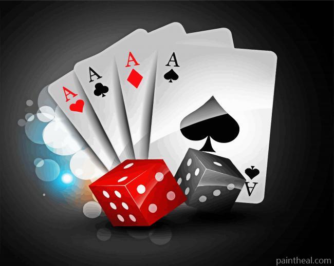 Aesthetic Casino Cards Painting By Numbers Kits