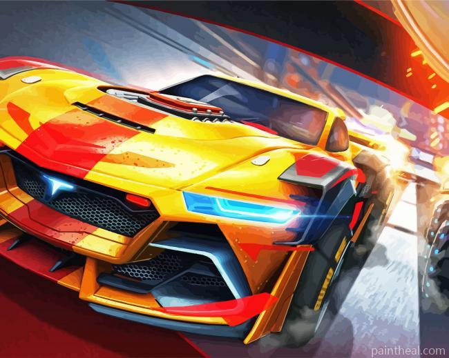 Rocket League Cars Game Painting By Numbers Kits