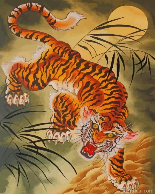 Japanese Tiger Painting By Numbers Kits
