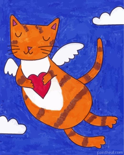 Angel Cat Painting By Numbers Kits