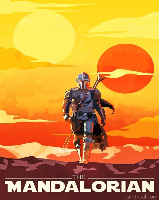 The Mandalorian Illustration Painting By Numbers Kits