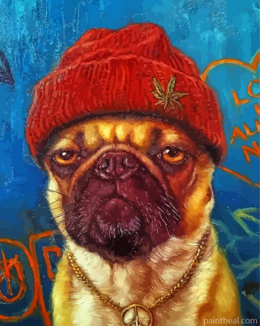 Stylish Pug Dog Painting By Numbers Kits