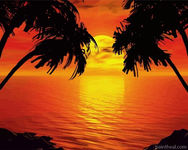 Tropical Sunset Painting By Numbers Kits