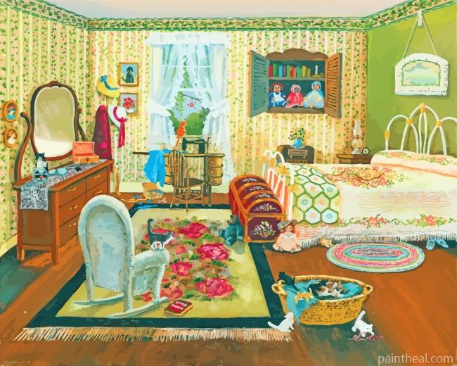 Antique Bedroom Painting By Numbers Kits
