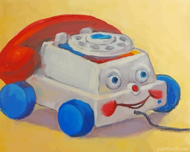 Vintage Phone Toy Painting By Numbers Kits