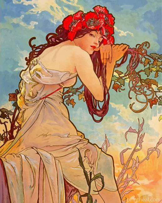 Aesthetic Woman Painting By Numbers Kits
