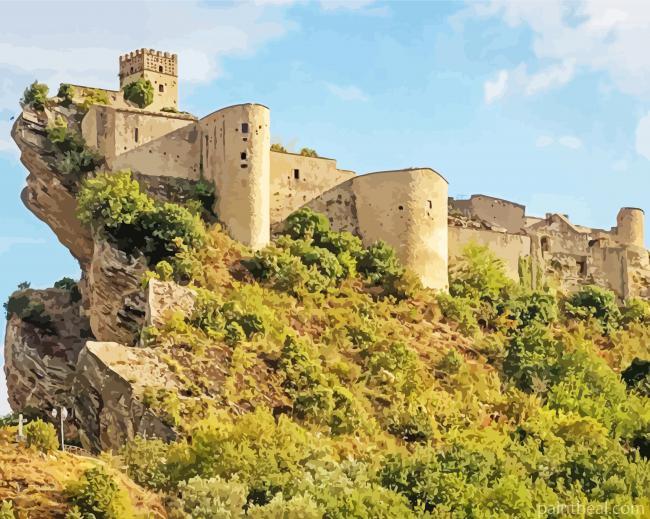 Castle Of Roccascalegna Abruzzo Painting By Numbers Kits