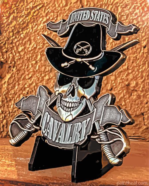 Calvery Cowboy Skull Painting By Numbers Kits