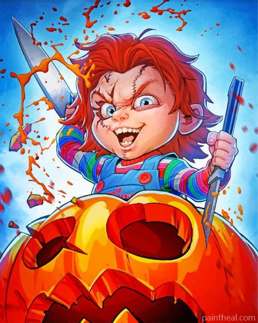 Creepy Chucky Painting By Numbers Kits