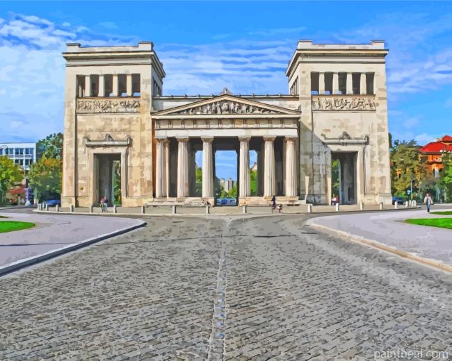 Munich Konigsplatz Landmark Painting By Numbers Kits