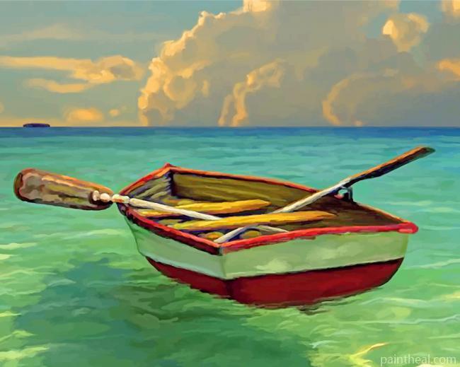 Boat On Water Painting By Numbers Kits
