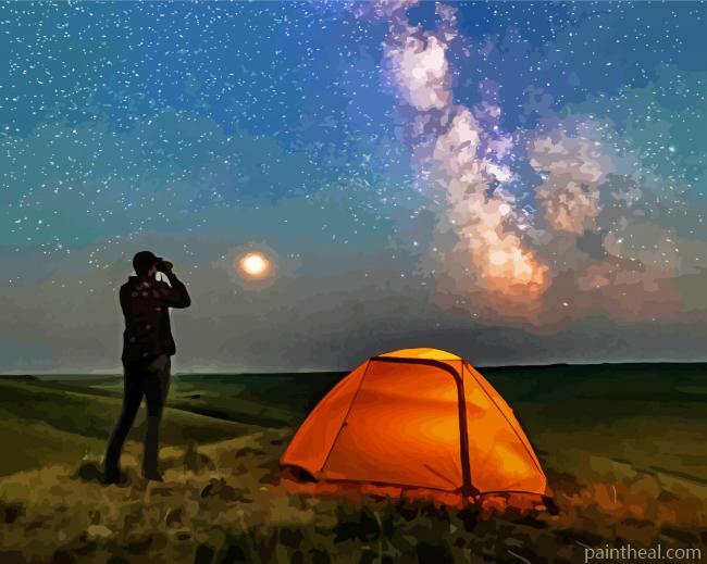 Stargazing Camp Painting By Numbers Kits