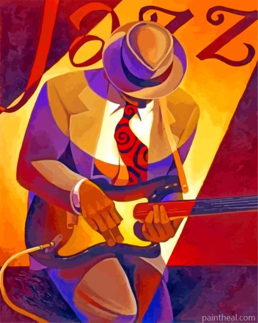 Aesthetic Guitarist Painting By Numbers Kits